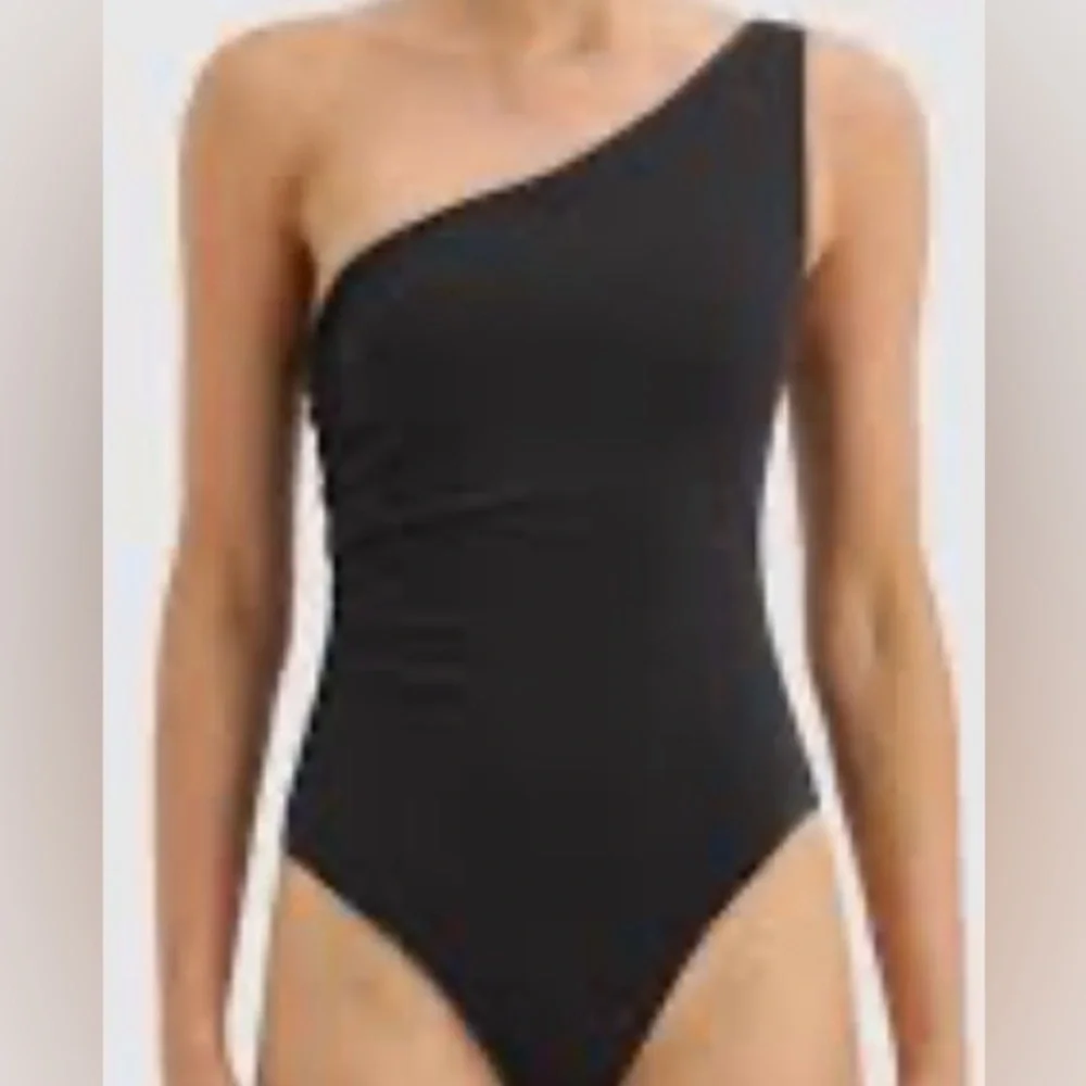better / together Black One Shoulder Bodysuit